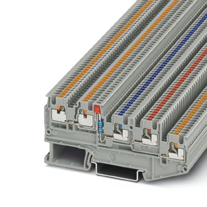 Initiatoren-/Aktorenklemme 0,14-1,5qmm, grau PTIO1,5/S/4-LED 24RD 