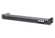 Modulträger 24 Port sw 1HE 482,6mm(19") 130920-BK-E 