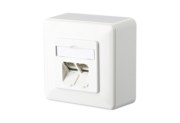 Anschlussdose C6A AP 2xRJ45 rws E-DAT 2 