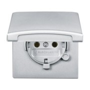 Schuko-Steckdoseneinsatz IP44 alusilber 20 EUGK-33-101 