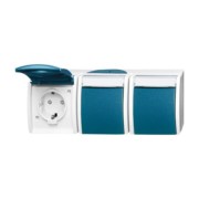Steckdose grau/blaugrün 2300/3 EBW-53 