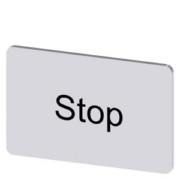 Bezeichnungsschild Beschriftung: Stop 3SU1900-0AD81-0DS0 