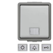 IP44,Taster, neutral Licht Glocke/Türöffner 5TD4701 