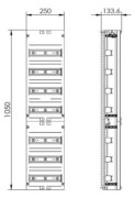 Verteilerfeld 1V 7xGerätetragsch. VR17 