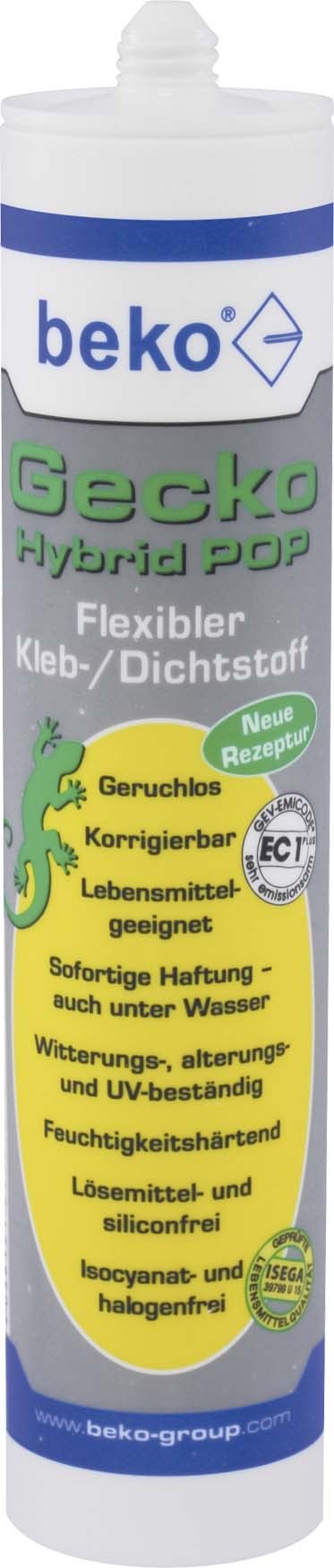 Gecko Kleb-/Dichtstoff 310ml HybridP. schw. 2453102 