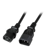 Kaltgeräteverlängerung sw 2m IEC C14, C13 EK503.2 
