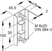Trägerzwischenklemme TZK 86-96 S (1Paar) 
