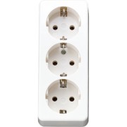 SCHUKO-Dreifach-Steckdose o.Zugentlastung, aws 10 S 23 LA WW 