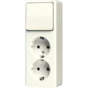 SCHUKO-Zweifach-Steckdose 16A 250V, ws 626 A 