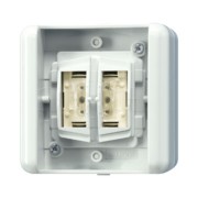 KNX Taster BA 2f. Mittenstellung 8472.02 LED W 