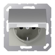 SCHUKO Steckdose 16 A 250 V,aluminium 1521 BFKL AL 