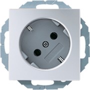 SCHUKO-Steckdose alu 16A 250V 45Grad A 520-45 KI AL 