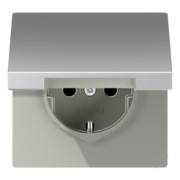 SCHUKO Steckdose 16 A 250 V,Aluminium AL 1520 NKL 