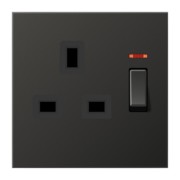 Abschaltbare Steckdose ant 13A 250V 2-pol.u.E AL 3171 KO AN 