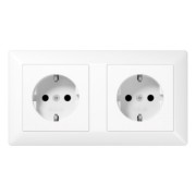 Kanal-SCHUKO-Steckdose 2-fach16A 250V AS 1522 WW 