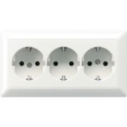 KK-SCHUKO-Steckdose aws 16A 250V 3-fach AS 523 WW 