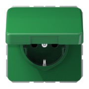 SCHUKO-Steckdose 16A 250V Klappdeckel CD 1520 BFKL GN 