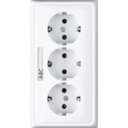 KK-SCHUKO-Steckdose 3-fach 16A 250V CD 523 NA WW 