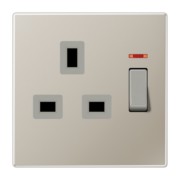 Abschaltbare Steckdose eds 13A 250V 2-pol.u.E ES 3171 KO 