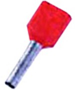 Zwillingsaderendhülse 2x1qmm rot ICIAE18Z 