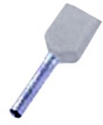 Zwillingsaderendhülse 2x4qmm grau ICIAE412Z 