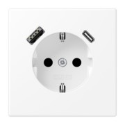 SCHUKO Steckdose mit USB Typ AC LS 1520-15 CA WWM 