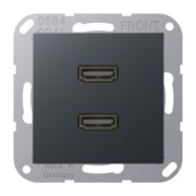 Multimediadose 2 x HDMI anthrazit matt MA A 1133 ANM 