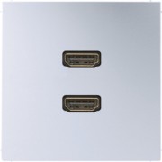 Multimedia-Anschluss alu 2 x HDMI m.Tragring MA AL 1133 
