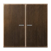 KNX RF Taster 2fach Messing, Serie LS ME 10921 ST AT 