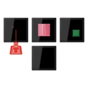 Notrufset sw kompl.mit Rahmen NRS LS 0834 
