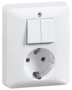Kombination rws Schalter/Steckdose H 80.6685.02 