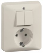 Kombination ws Schalter/Steckdose H 80.6685 W 