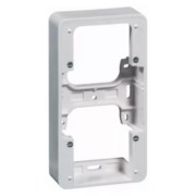 Aufputz-Gehäuse 2-fach ws waage/senkrecht D 80.692 W 