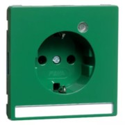 Steckdose SCHUKO grün Beschriftungsf. LED H 95.6511.42 LED/4NA 