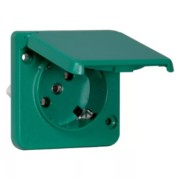 SCHUKO-Steckdose gn 16A 250V 2-pol.45G D 6711.42 WI WE S 