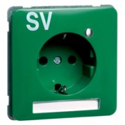 SCHUKO-Steckdose gn 16A 250V Besch.Feld D80.6511.42LED/4NASV 
