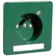 Steckdose m.Erdungsstift erh.Ber.,Beschri.,gn B80.6671GLK NA SI GN 