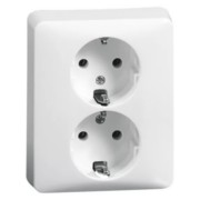 Steckdose SCHUKO 2f,volle Platte, rws D 80.6612.02 