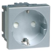 SCHUKO-EB-Steckd.1-fachalu 16A 250V 2-pol. D 6211.70 EMS SI 