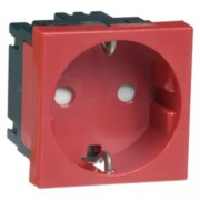 SCHUKO-EB-Steckd.1-fach rt 16A 250V 2-pol. D 6211.36 EMS SI 