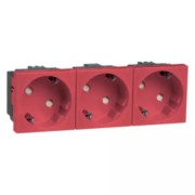 SCHUKO-EB-Steckd.3-fach rt 16A 250V 2-pol.33G D 6213.36 EMS SI WI 