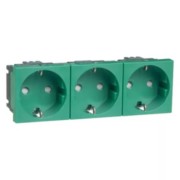 SCHUKO-EB-Steckd.3-fach gn 16A 250V 2-pol. D 6213.42 EMS SI 