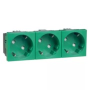 SCHUKO-EB-Steckd.3-fach gn 16A 250V 2-pol.33G D 6213.42 EMS SI WI 