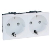 SCHUKO-EB-Steckd.2-fachant 16A 250V 2-pol. D 6212.21 EMS SI 