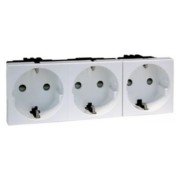 SCHUKO-EB-Steckd.3-fachant 16A 250V 2-pol. D 6213.21 EMS SI 