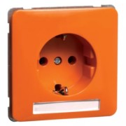 Steckdose SCHUKO orange Beschriftungsfeld H 80.6611 NA OR 