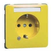 Steckdose SCHUKO gelb Beschriftungsfeld H 80.6511.31 SI NA 