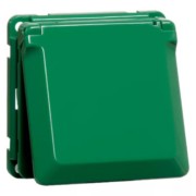 SCHUKO-Steckdose gn 16A 250V Abdeckung D 6711.42 K 