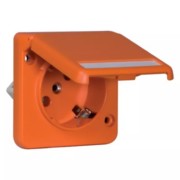 Steckdose SCHUKO EB,Beschrift.,orange D 6711.33 NA WI WE S 