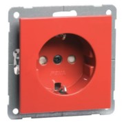 Steckdose SCHUKO rot ohne Krallen H 20.6511.362 